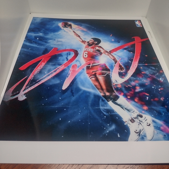 NEW! JULIUS ERVING DR.J SIXERS 8.5x11 ULTRA GLOSSY OLD SCHOOL COLOR ART🏀POSTER! - Picture 5 of 7